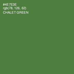 #4E7E3E - Chalet Green Color Image