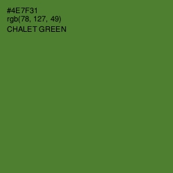 #4E7F31 - Chalet Green Color Image