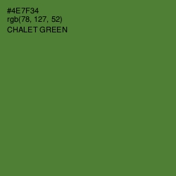 #4E7F34 - Chalet Green Color Image