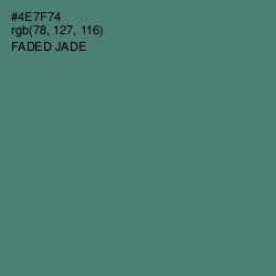 #4E7F74 - Faded Jade Color Image