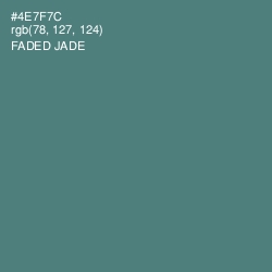 #4E7F7C - Faded Jade Color Image