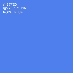 #4E7FED - Royal Blue Color Image