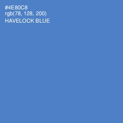 #4E80C8 - Havelock Blue Color Image