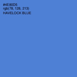 #4E80D5 - Havelock Blue Color Image