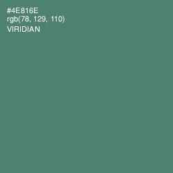 #4E816E - Viridian Color Image