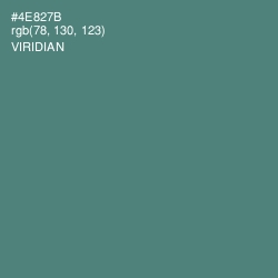 #4E827B - Viridian Color Image