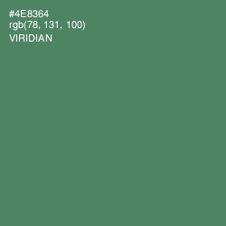 #4E8364 - Viridian Color Image