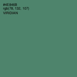 #4E846B - Viridian Color Image