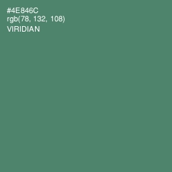 #4E846C - Viridian Color Image