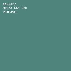 #4E847C - Viridian Color Image