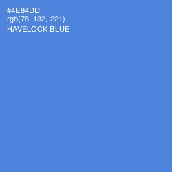#4E84DD - Havelock Blue Color Image