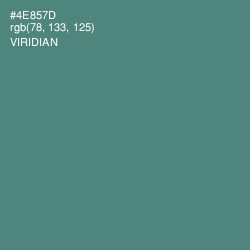 #4E857D - Viridian Color Image
