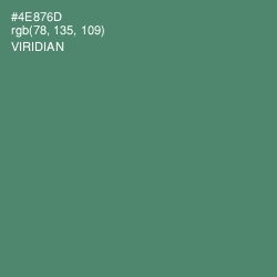 #4E876D - Viridian Color Image