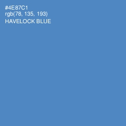 #4E87C1 - Havelock Blue Color Image