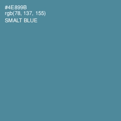 #4E899B - Smalt Blue Color Image