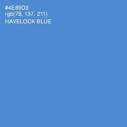 #4E89D3 - Havelock Blue Color Image