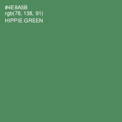 #4E8A5B - Hippie Green Color Image