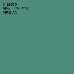 #4E8B7D - Viridian Color Image