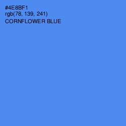 #4E8BF1 - Cornflower Blue Color Image