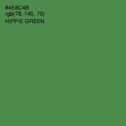 #4E8C4B - Hippie Green Color Image