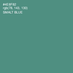 #4E8F82 - Smalt Blue Color Image