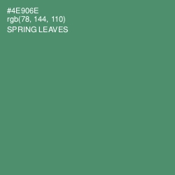 #4E906E - Spring Leaves Color Image