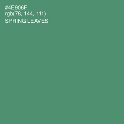 #4E906F - Spring Leaves Color Image