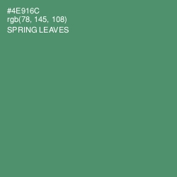 #4E916C - Spring Leaves Color Image