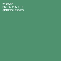 #4E926F - Spring Leaves Color Image