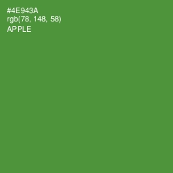 #4E943A - Apple Color Image