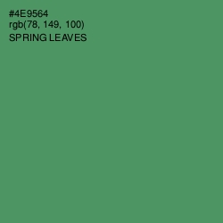 #4E9564 - Spring Leaves Color Image