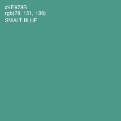 #4E978B - Smalt Blue Color Image