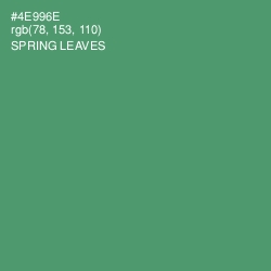 #4E996E - Spring Leaves Color Image