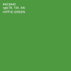 #4E9A40 - Hippie Green Color Image