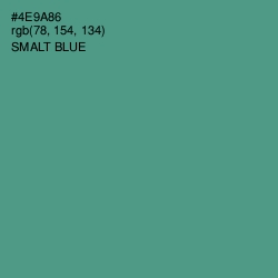 #4E9A86 - Smalt Blue Color Image