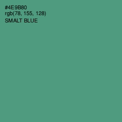 #4E9B80 - Smalt Blue Color Image