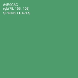 #4E9C6C - Spring Leaves Color Image