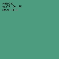 #4E9C80 - Smalt Blue Color Image