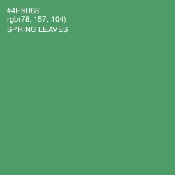 #4E9D68 - Spring Leaves Color Image