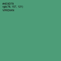 #4E9D79 - Viridian Color Image