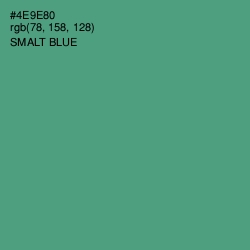 #4E9E80 - Smalt Blue Color Image