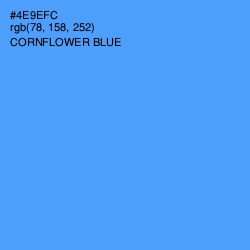 #4E9EFC - Cornflower Blue Color Image