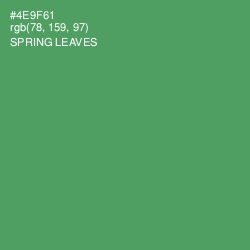 #4E9F61 - Spring Leaves Color Image