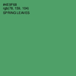 #4E9F68 - Spring Leaves Color Image