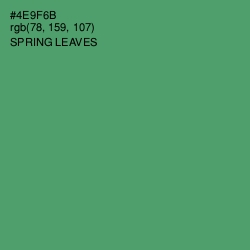 #4E9F6B - Spring Leaves Color Image