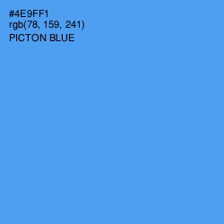 #4E9FF1 - Picton Blue Color Image