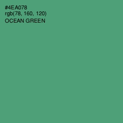 #4EA078 - Ocean Green Color Image