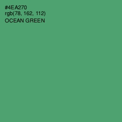 #4EA270 - Ocean Green Color Image