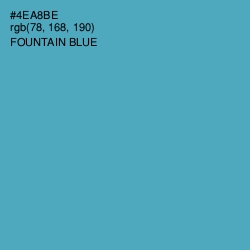 #4EA8BE - Fountain Blue Color Image