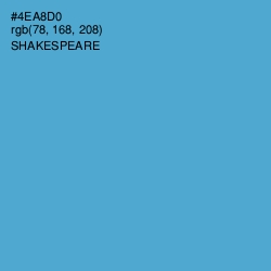 #4EA8D0 - Shakespeare Color Image